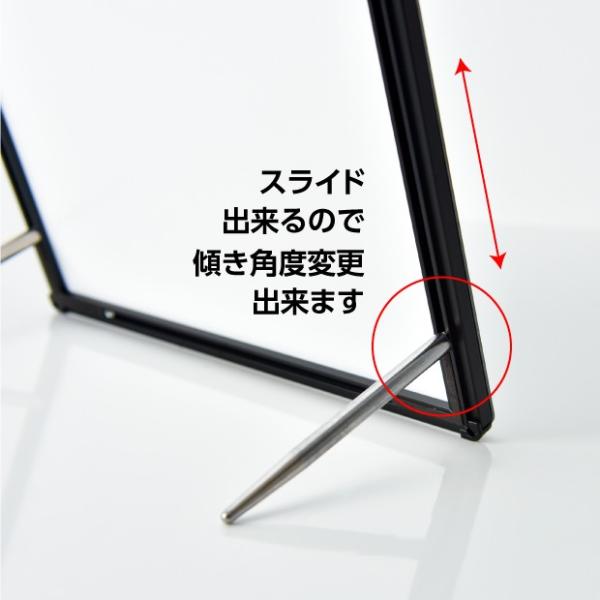 LEDポスターパネル 屋内用 A4 薄型 スライド式 シルバー/ブラック W212.5×H305mm ポスターフレーム LEDパネル led-pu-a4