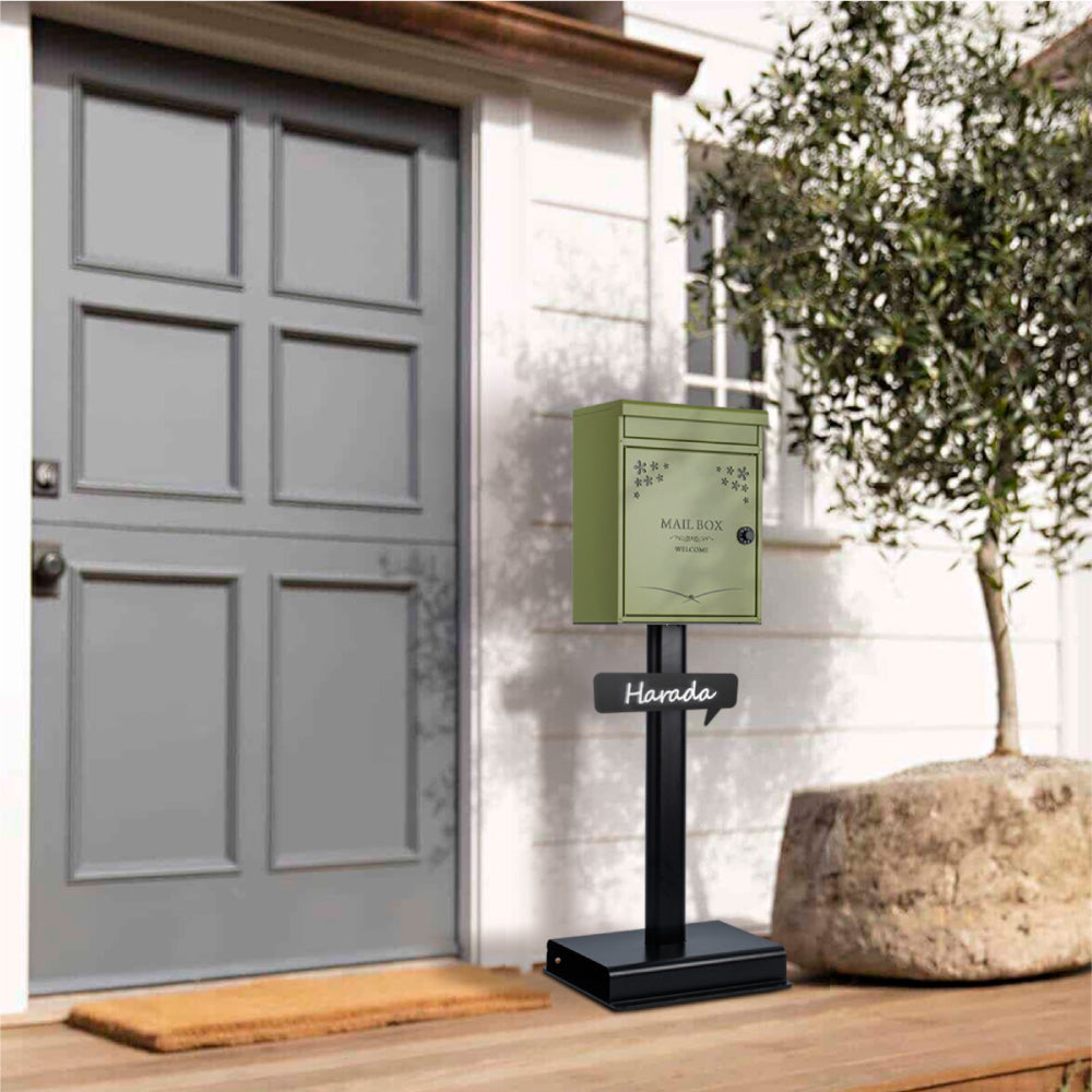 日本製 置き型ポスト ポスト メールボックス ポスト 郵便ポスト 一戸建て用 アンティーク スタイリッシュ 屋外 gspl-mailbox03
