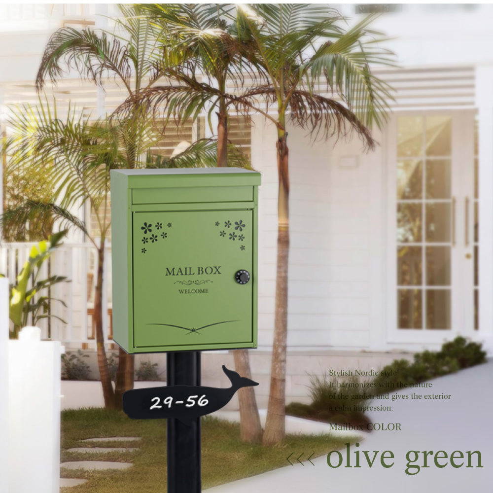 日本製 置き型ポスト ポスト メールボックス ポスト 郵便ポスト 一戸建て用 アンティーク スタイリッシュ 屋外 gspl-mailbox03