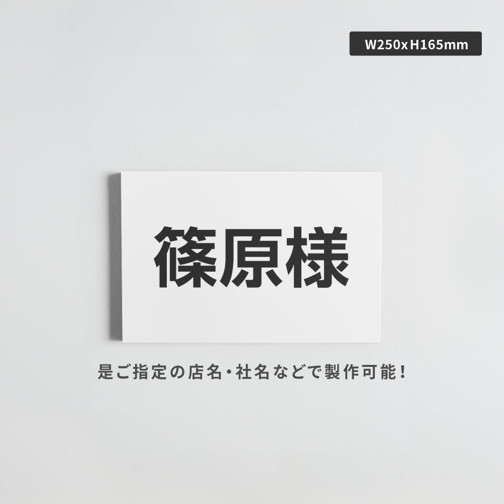 駐車場 名前プレート W250mm×H165mm 名入れ自由 MZ-001