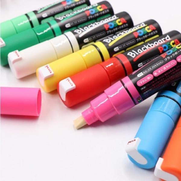 三菱鉛筆 8色セット 太字 ブラックボードポスカ マーカーペン マジックペン pce-250-8k8c