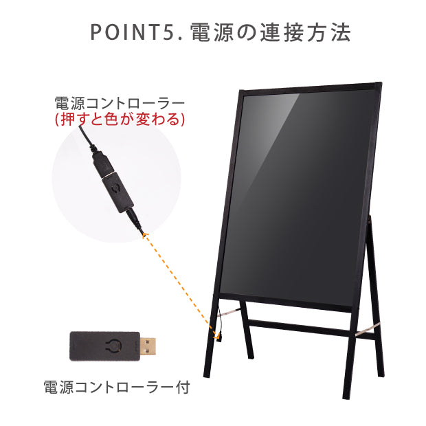 A型ライティングボード マーカー用 片面 ブラック rgb-bsm-110