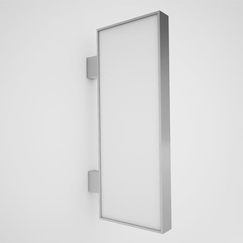 LED内照式袖看板 角アルミ アクリル面板タイプ 両面仕様 シルバー/ブラック W450mm×H1200mm SD190-450-1200