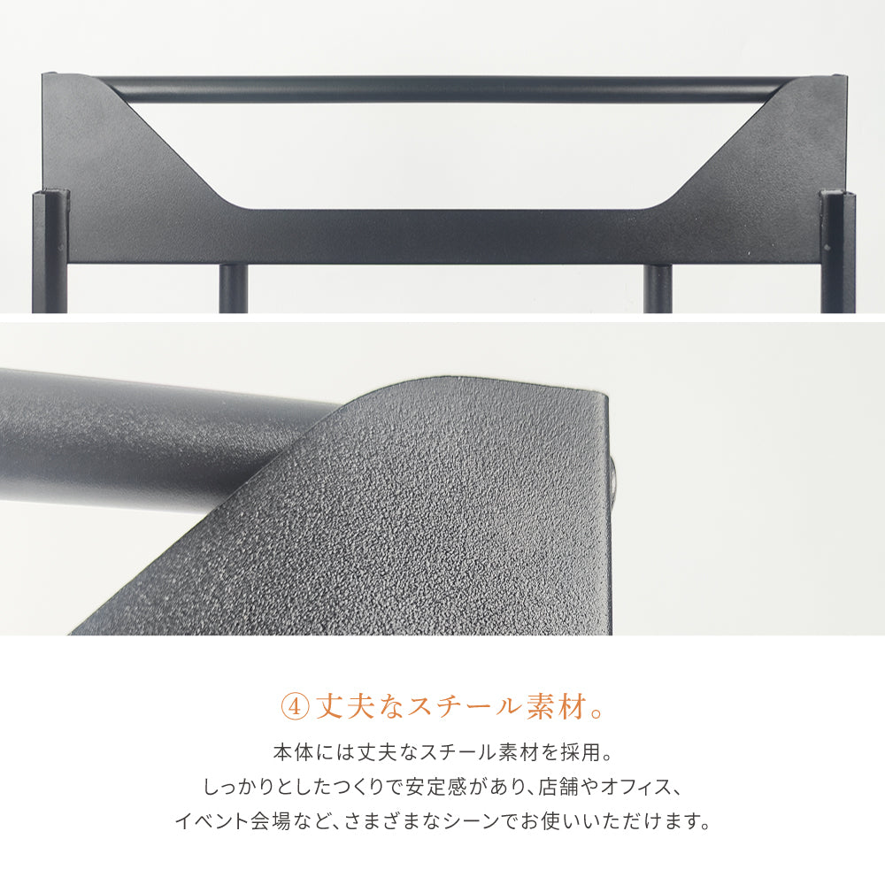 キャスター付きスチール製A型スタンド看板 A2サイズ 片面表示 スタンドプレート 店舗用 サインスタンド TAA-A2-S