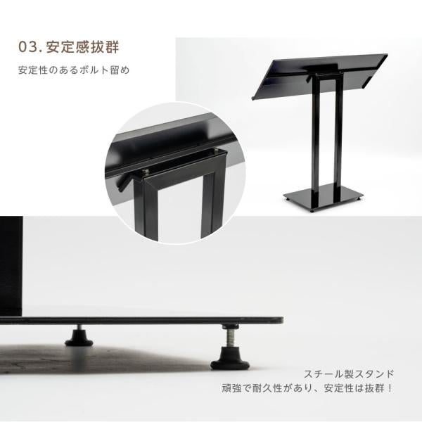 ワイドメニュースタンド看板 W1000×H1070mm ブラック 片面 tks-kmd-sc