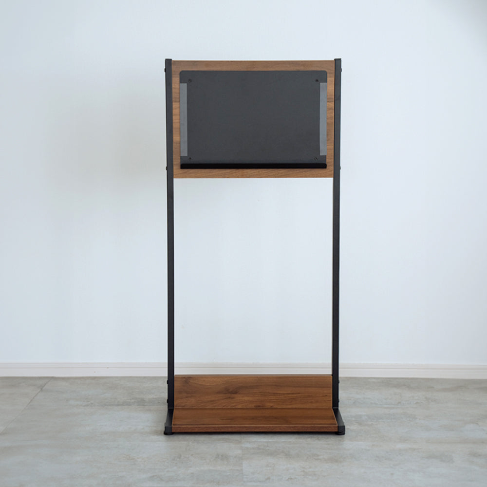 木製 メニュースタンド 案内板 A3サイズ 横置き磁石止め ウォルナット色 TMS-110