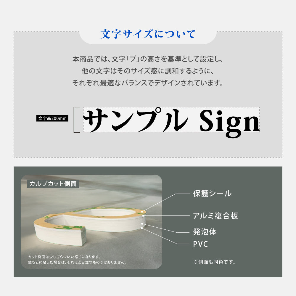 カルプ文字【一文字】浮き文字 立体文字「漢字」 縦30cm×厚さ:3cm Karupu-b300