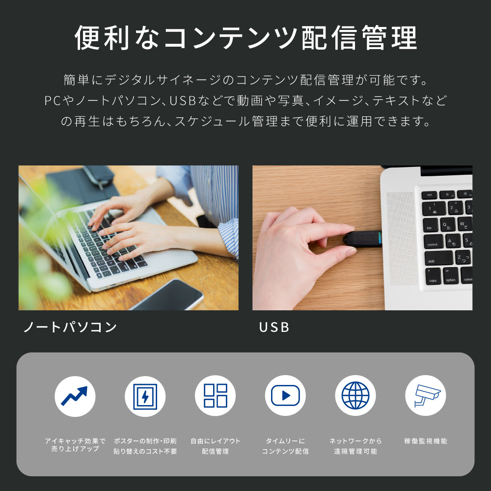 屋内仕様 2色選べる 32型A型スタンド超薄型 デジタルサイネージ W445mm×H1340mm tv-32 tv-32-bk