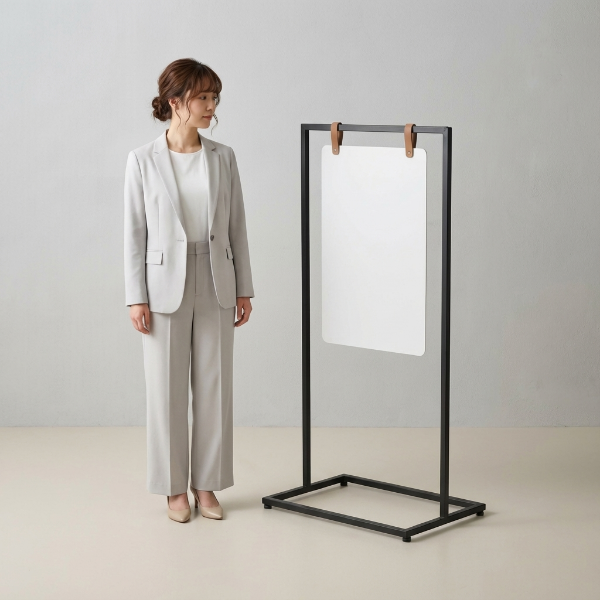 スチール製プレートで視認性抜群　タワー型 スタンドサイン H1100mm TSS-110