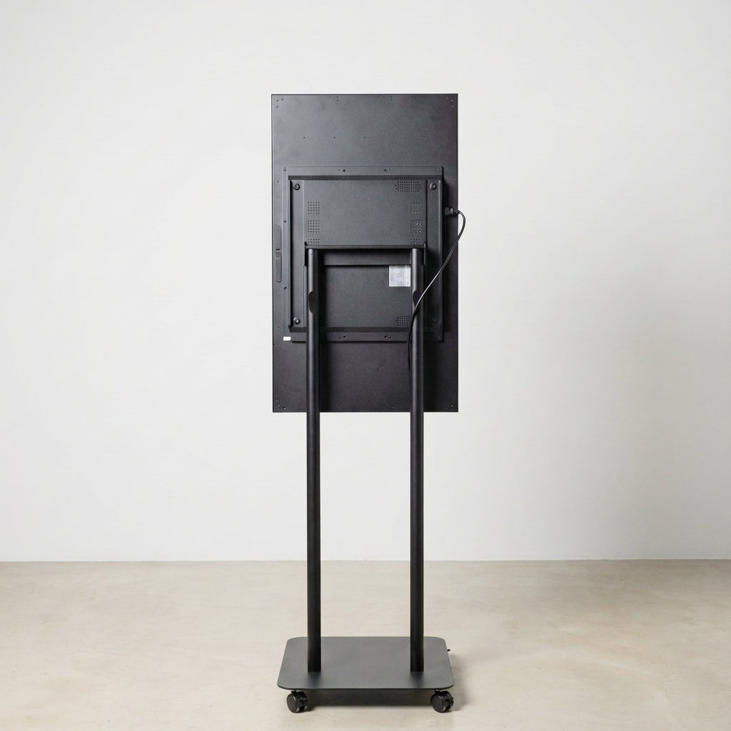 縦横両用 2本ポール　楽々移動キャスター付きスタンド付きデジタルサイネージ 43インチ 室内用 フルHD（1920×1080）高さ1698mm TSTV-CHD43
