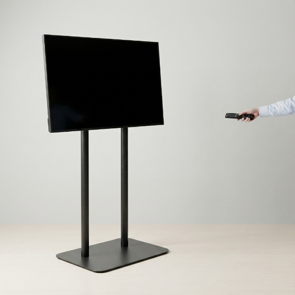 縦横両用 2本ポール　スタンド付きデジタルサイネージ 43インチ 室内用 フルHD（1920×1080）高さ1360mm TSTV-D43
