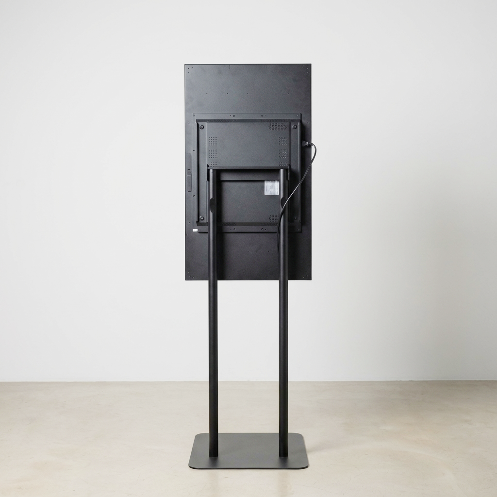 縦横両用 2本ポール　スタンド付きデジタルサイネージ 43インチ 室内用 フルHD（1920×1080）高さ1698mm tstv-hd43