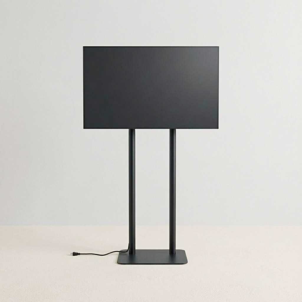 縦横両用 2本ポール　スタンド付きデジタルサイネージ 43インチ 室内用 フルHD（1920×1080）高さ1698mm tstv-hd43