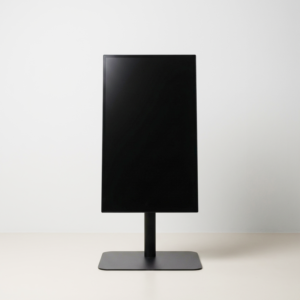 縦横両用 角度調整OK ロータイプスタンド付きデジタルサイネージ 32インチ 室内用 フルHD（1920×1080）高さ1360mm　TSTV-LS32