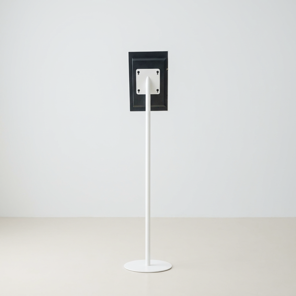 USB挿入だけ　スチール製ワンポールスタンド電子ペーパーサイネージ 13.3インチ TSTV-S13