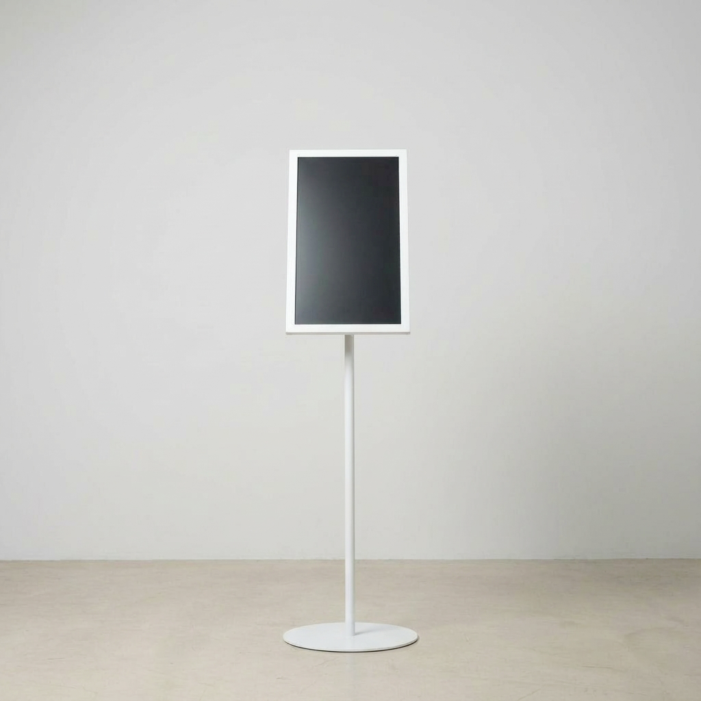USB挿入だけ　スチール製ワンポールスタンド電子ペーパーサイネージ 21.5インチTSTV-S21