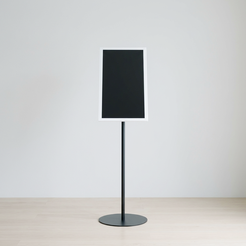 USB挿入だけ　スチール製ワンポールスタンド電子ペーパーサイネージ 23.8インチ TSTV-S23