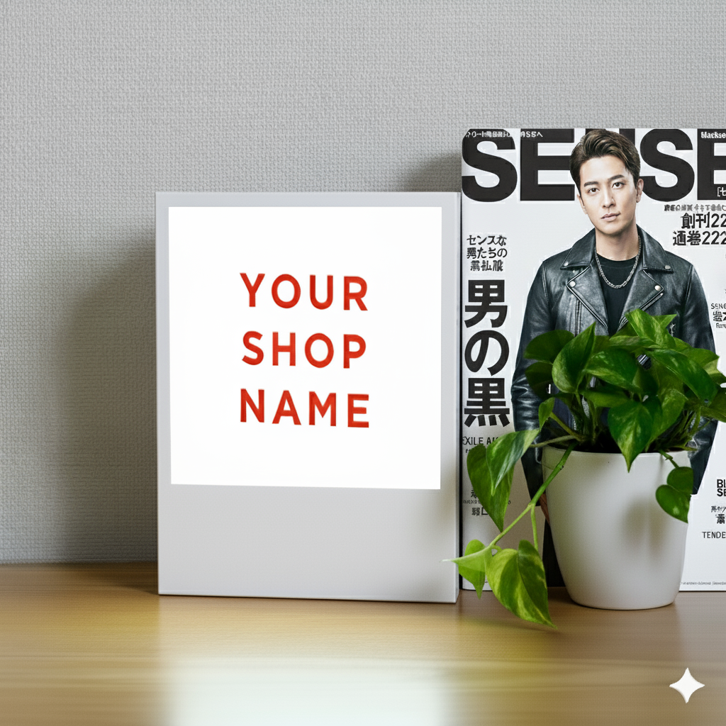 縁ありやわらかな光で視線を集めるライト・サイン LIGHT BOX サインCLBN-250