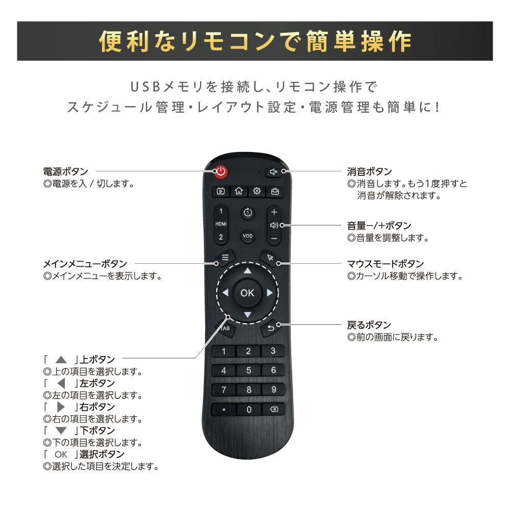 デジタルサイネージ 43インチ 4K 傾斜型スタンドセット  縦横自由 可動 業務用 電子看板 ディスプレイ USBメモリー 大画面 液晶ディスプレイ 看板 店舗用 広告モニター 液晶パネル dsns-43-4k-d