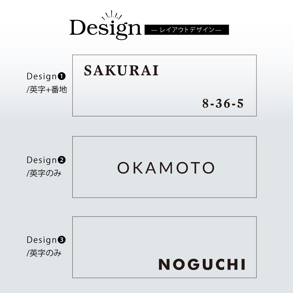 表札 おしゃれ 戸建て コーナーサイン 左/右コーナー用 ステンレス 北欧 切抜き加工 粉体塗料 玄関 屋外 住宅 新築祝い gs-nmpl-1049