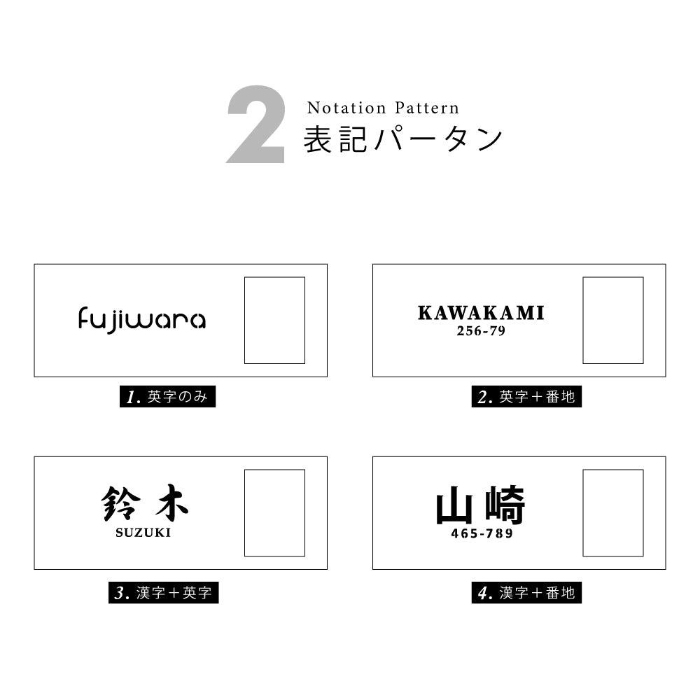 表札 ステンレス 戸建 インターホンカバー＆表札 ネームプレート 名前入り 漢字 番地 gs-nmpl-1076