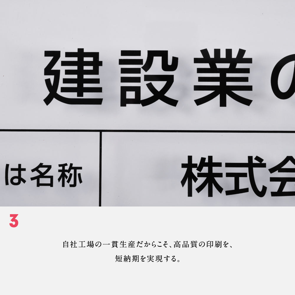 建設業の許可票 看板  W450mm×H350mm×t5mm 許可票 文字入れ無料 【内容印刷込み】gspl-5rb