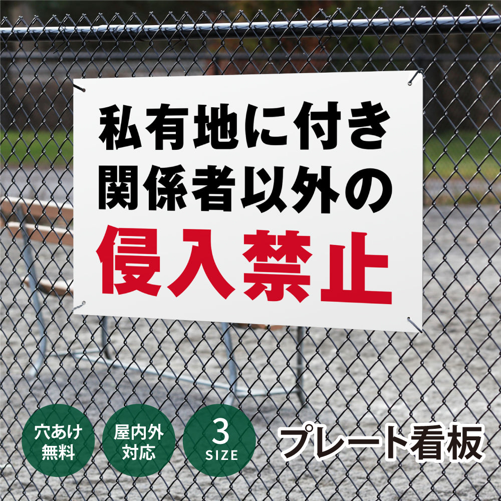 【立入禁止】立入禁止 防犯カメラ 看板 案内板 標識 注意看板 サイズ選べる 長方形 横看板 オーダー 屋外 オリジナル看板 屋外対応 プレート看板 店舗看板 ks-21