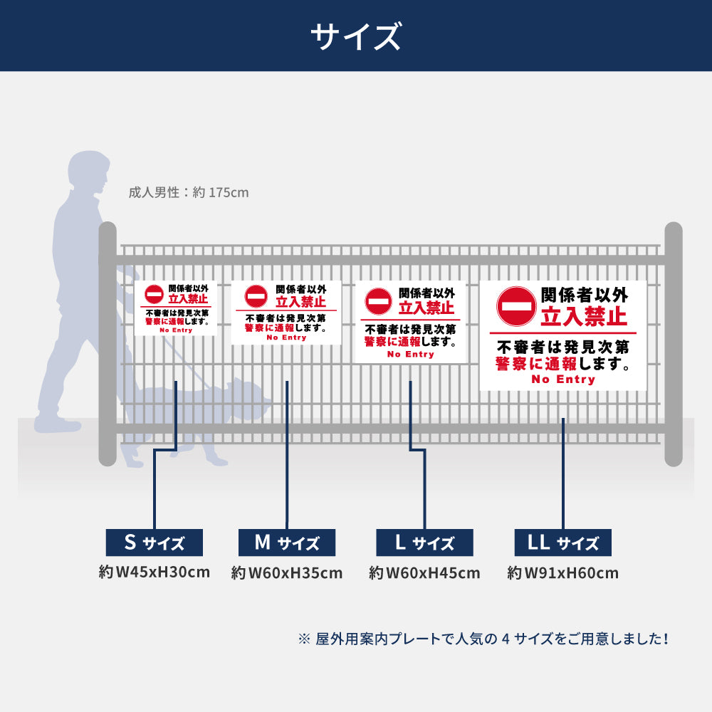 【立入禁止】立ち入り禁止 案内板 標識 注意看板 看板 サイズ選べる 長方形 横看板 オーダー 屋外  オリジナル看板 屋外対応 プレート看板 店舗看板 ks-27