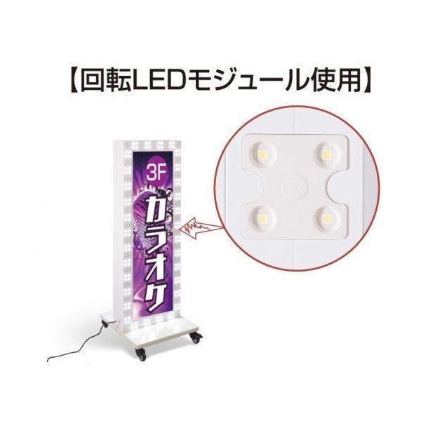 LED電飾スタンド看板 回転LEDモジュール付き 印刷シート貼込タイプ 両面表示 ホワイト LED-1450