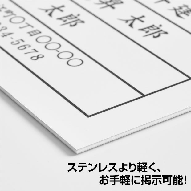 建設業の許可票 3mmアルミ複合板 W450×H350mm「大理石風看板+黒文字」 表示看板 工事看板  pl-marble