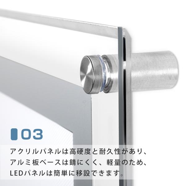 LEDポスターパネル アクリルフレーム 屋内用 A2 薄型 W504×H678mm ポスターフレーム LEDパネル T001-A2