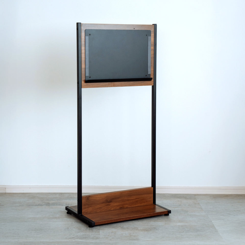 木製 メニュースタンド 案内板 A3サイズ 横置き磁石止め ウォルナット色　 TMS-110