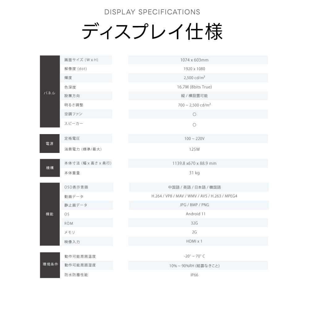 デジタルサイネージ　電子看板 Amazon | WMT デジタル サイネージ 32インチ A型看板 スピーカー